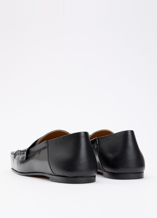 Jacquemus Le Carré loafer van lakleer met detail van leer - achterkant 3 zwart