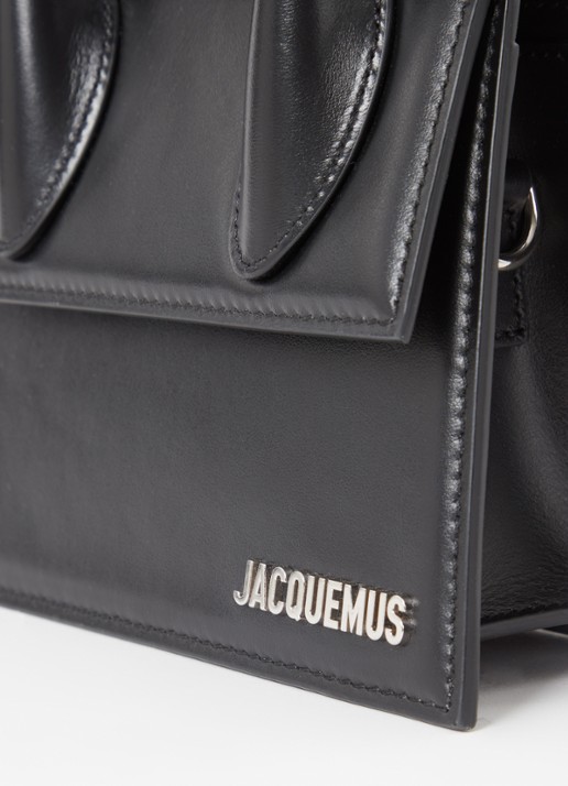 Jacquemus Le Chiquito Noeud handtas van leer - detail 3 zwart