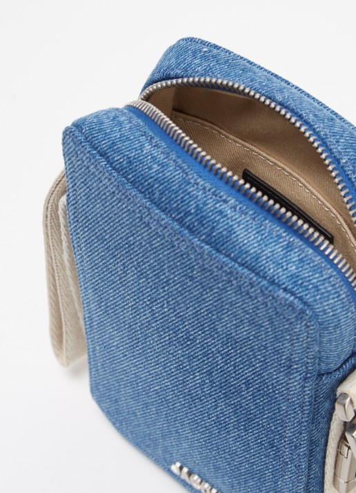 Jacquemus Le Cuerda Vertical crossbodytas van denim - detail 3 indigo