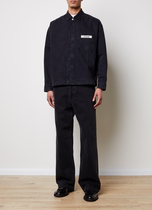 Jacquemus Le de Nîmes loose fit jeans met gekleurde wassing - voorkant 2 zwart