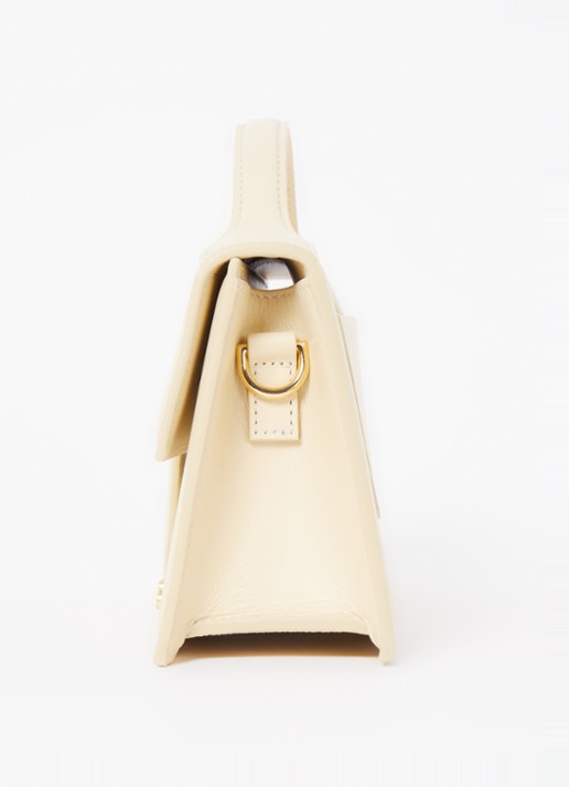 Jacquemus Le Grand Bambino handtas van leer met afneembare schouderriem - detail 6 ivoor