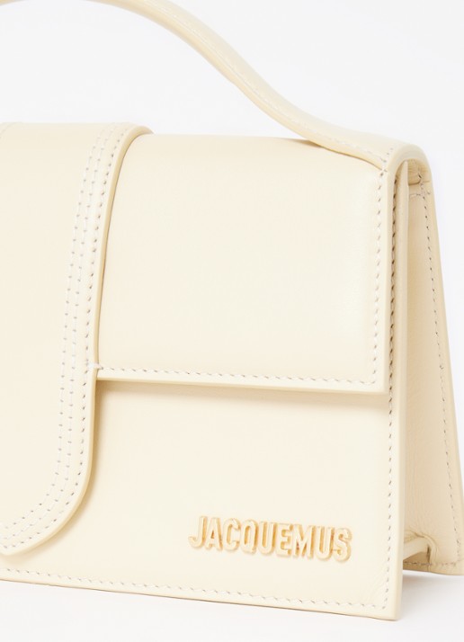 Jacquemus Le Grand Bambino handtas van leer met afneembare schouderriem - detail 7 ivoor