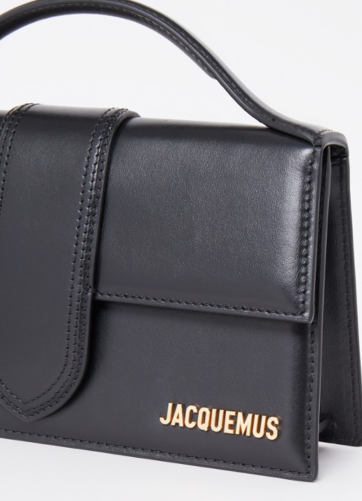 Jacquemus Le Grand Bambino handtas van leer met afneembare schouderriem - detail 7 zwart