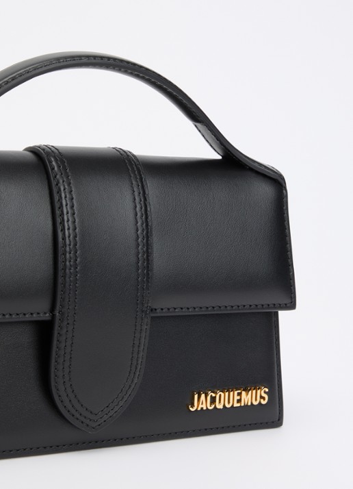 Jacquemus Le Grand Bambino handtas van leer met afneembare schouderriem - detail 7 zwart