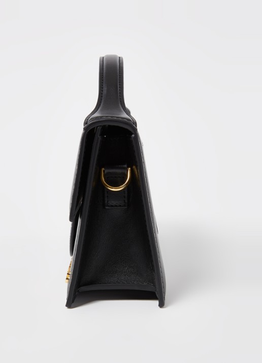 Jacquemus Le Grand Bambino handtas van leer - detail 2 zwart