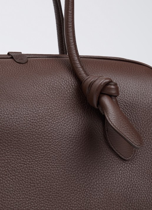 Jacquemus Le Grand Turismo schoudertas van kalfsleer - detail 3 donkerbruin