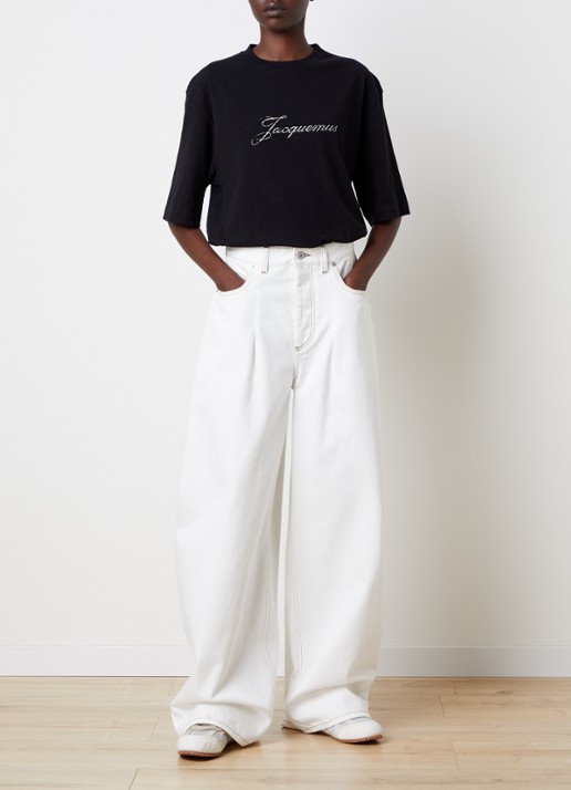 Jacquemus Le T-shirt met logoprint - voorkant 3 zwart