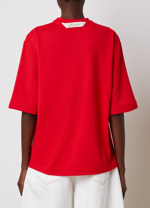 Jacquemus Le T-shirt met ronde hals - achterkant 5 rood