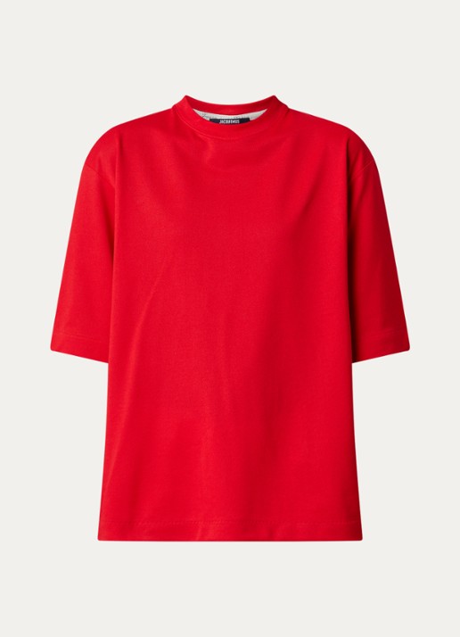 Jacquemus Le T-shirt met ronde hals - voorkant 3 rood