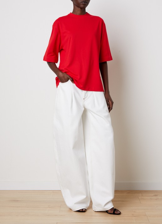 Jacquemus Le T-shirt met ronde hals - voorkant 4 rood