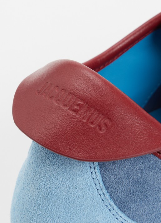Jacquemus Le Tennis sneaker van suède met details van leer  - detail 4 blauw