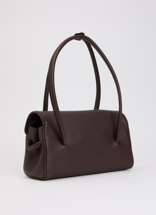 Jacquemus Le Turismo Long handtas van kalfsleer - achterkant 6 donkerbruin