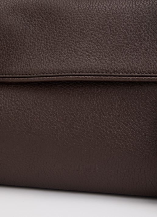 Jacquemus Le Turismo Long handtas van kalfsleer - detail 4 donkerbruin