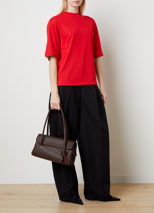 Jacquemus Le Turismo Long handtas van kalfsleer - voorkant 3 donkerbruin