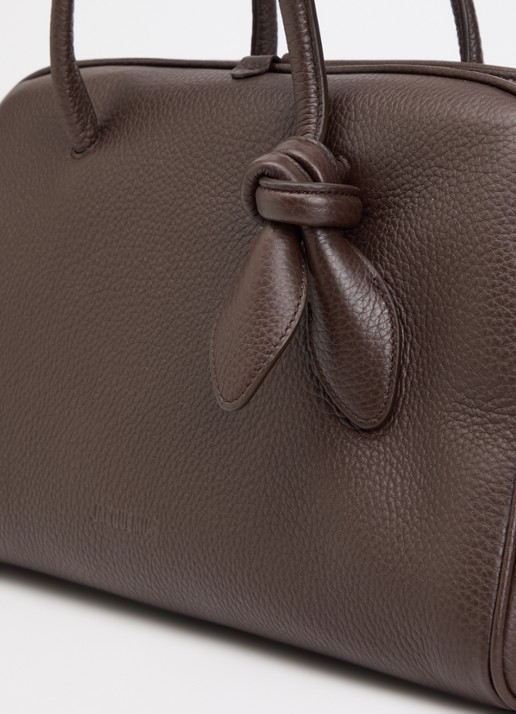 Jacquemus Le Turismo schoudertas van kalfsleer - detail 3 donkerbruin