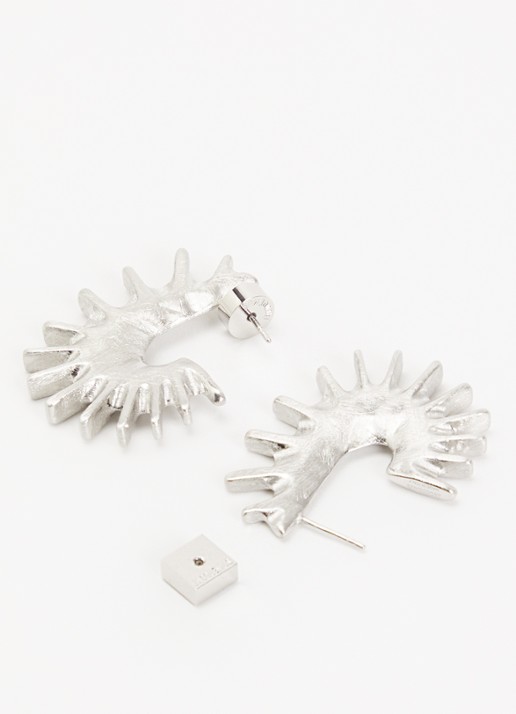 Jacquemus Les Boucles oorstekers - detail 2 zilver