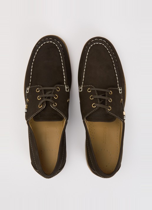 Jacquemus Les Canotiers bootschoen van nubuck - detail 2 donkerbruin