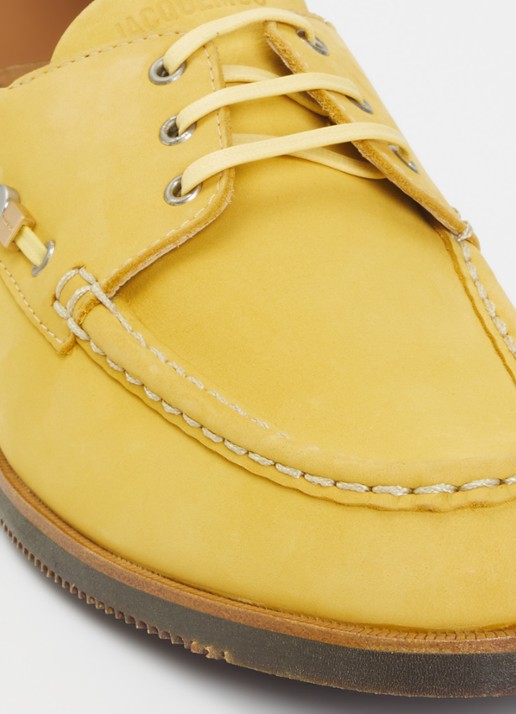 Jacquemus Les Canotiers bootschoen van nubuck - detail 6 geel