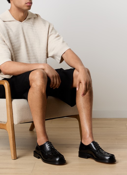 Jacquemus Les Derbies loafer van kalfsleer  - voorkant 7 zwart