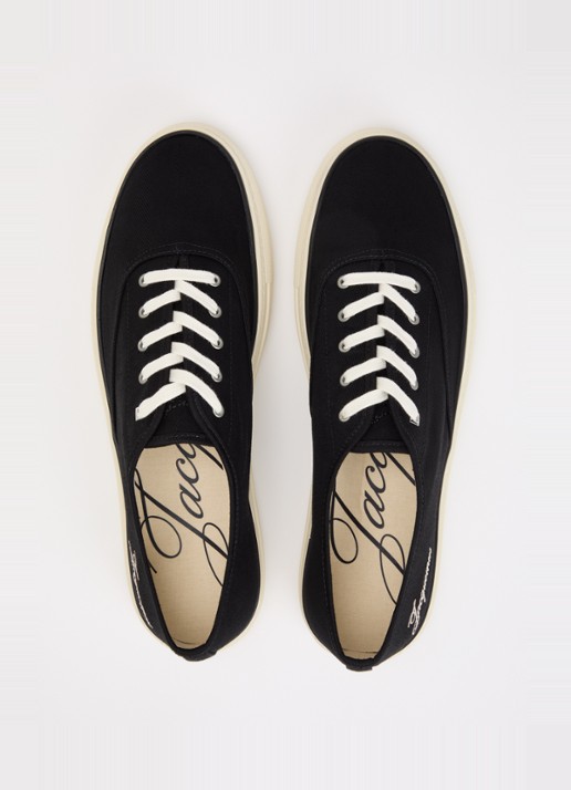 Jacquemus Les Fefe sneaker van canvas met logoborduring - detail 2 zwart