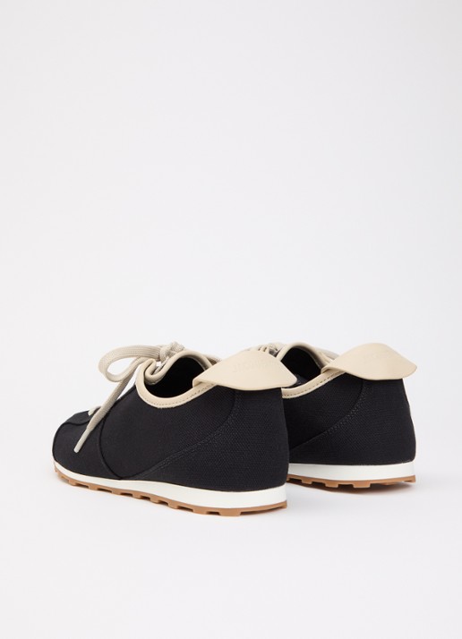 Jacquemus Les Tennis sneaker van canvas met details van leer - achterkant 2 zwart