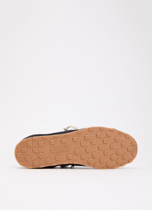 Jacquemus Les Tennis sneaker van canvas met details van leer - detail 5 zwart