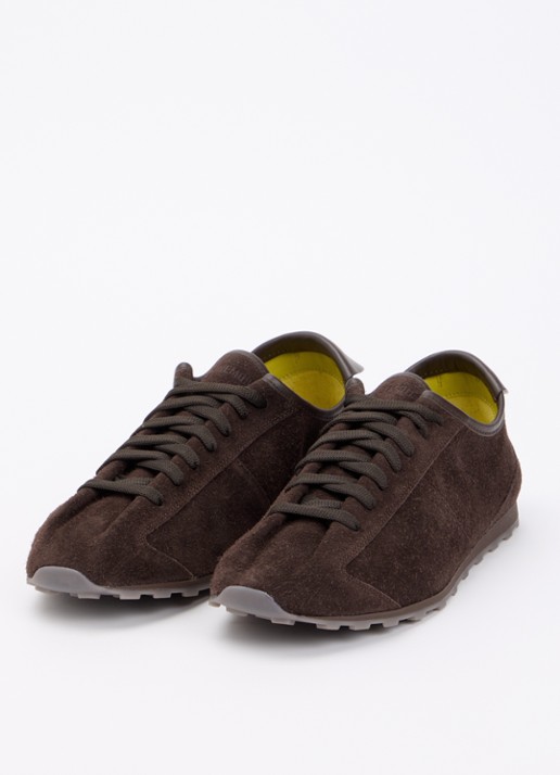 Jacquemus Les Tennis sneaker van kalfssuède  - detail 3 donkerbruin
