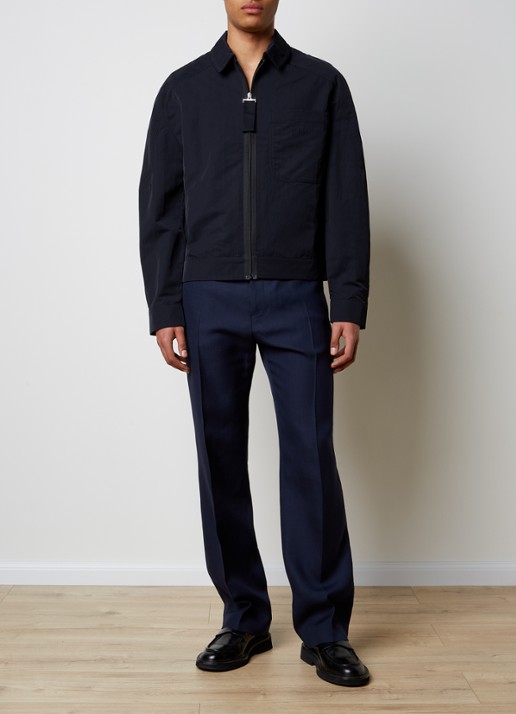 Jacquemus Linu jack met borstzak en logo - voorkant 6 zwart