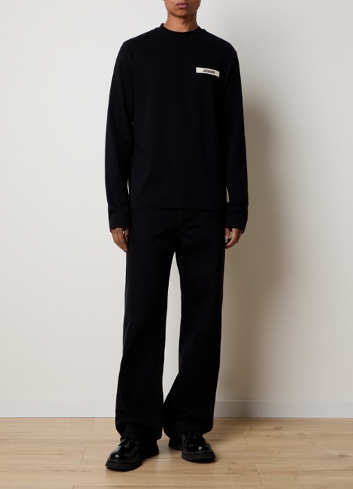 Jacquemus Longsleeve met logo - voorkant 5 zwart
