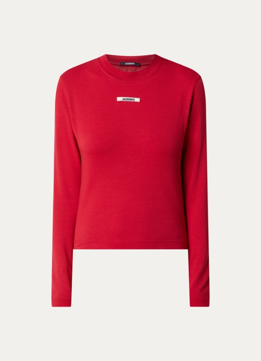 Jacquemus Longsleeve met logo - voorkant rood