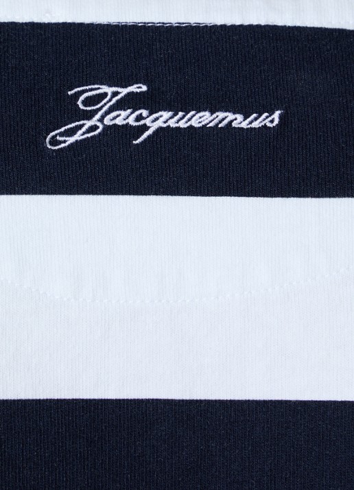 Jacquemus Longsleeve met streepprint - detail 2 donkerblauw