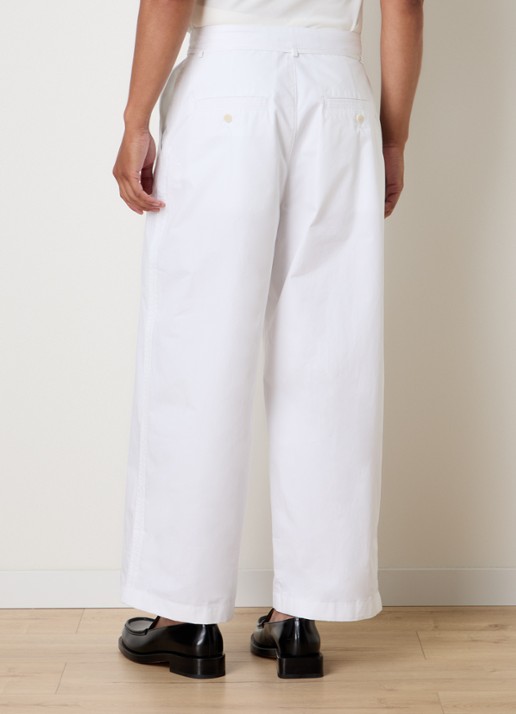 Jacquemus Marin loose fit broek met strikceintuur - achterkant 4 wit