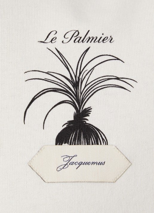 Jacquemus Palmier T-shirt met logoprint - detail 2 gebroken wit