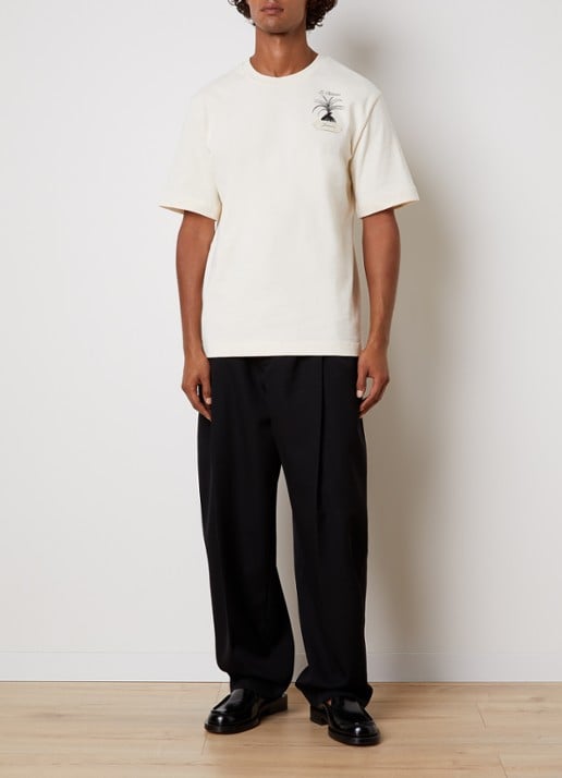 Jacquemus Palmier T-shirt met logoprint - voorkant 5 gebroken wit