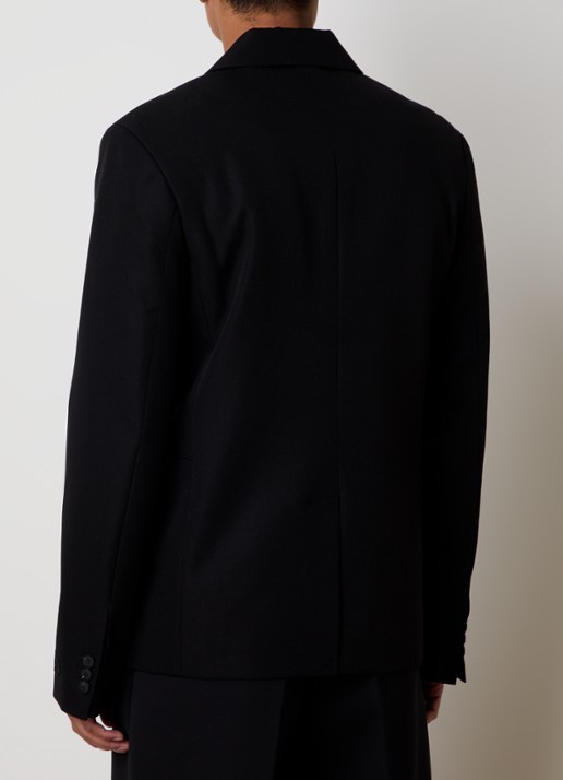 Jacquemus Regular fit colbert van scheerwol met klepzakken - achterkant zwart