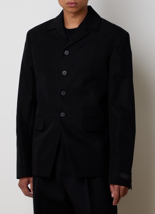 Jacquemus Regular fit colbert van scheerwol met klepzakken - detail 2 zwart