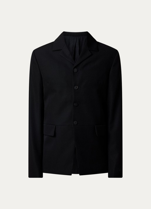 Jacquemus Regular fit colbert van scheerwol met klepzakken - voorkant 4 zwart