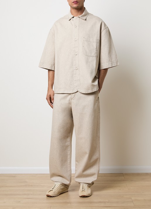 Jacquemus Regular fit overhemd met borstzak - voorkant 4 creme