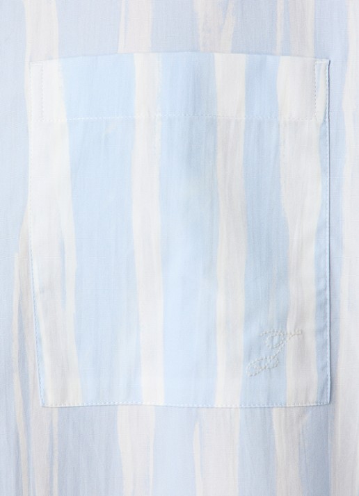 Jacquemus Regular fit overhemd met streepprint en borstzak - detail 5 blauw