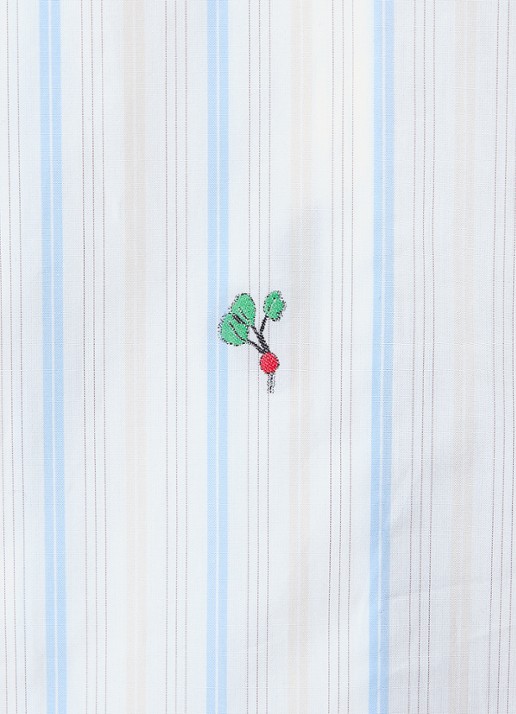 Jacquemus Romarin regular fit overhemd met streepprint - detail 2 lichtblauw