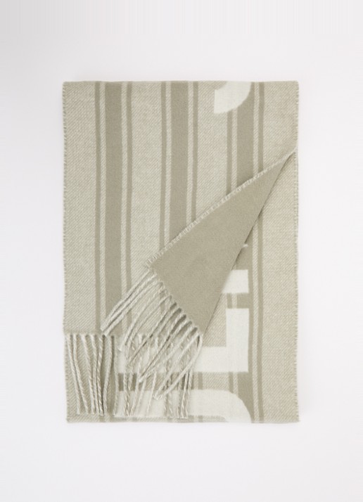 Jacquemus Sjaal van scheerwol met logoprint 35 x 190 cm