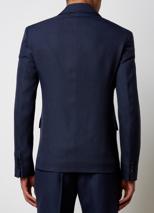 Jacquemus Slim fit colbert met klepzakken - achterkant 3 donkerblauw