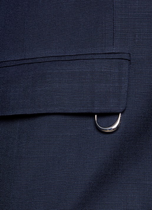 Jacquemus Slim fit colbert met klepzakken - detail 6 donkerblauw