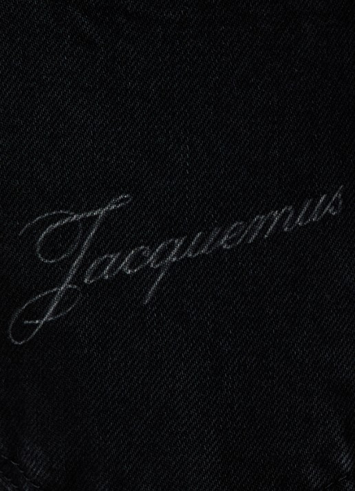 Jacquemus Straight leg jeans met gekleurde wassing - detail 6 zwart