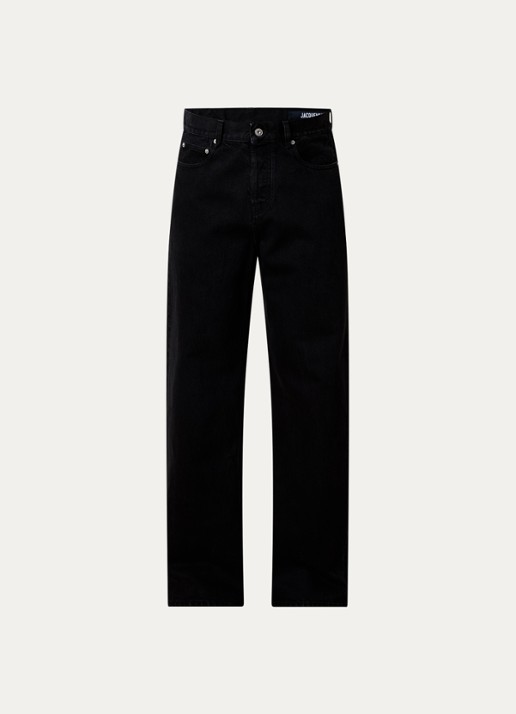 Jacquemus Straight leg jeans met gekleurde wassing - voorkant 2 zwart