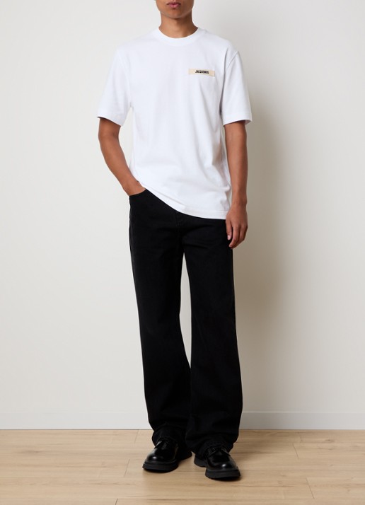 Jacquemus Straight leg jeans met gekleurde wassing - voorkant 3 zwart