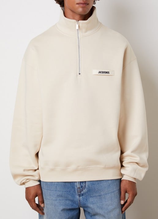 Jacquemus Sweater met logo en halve rits