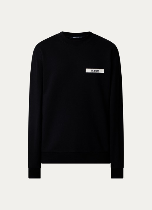 Jacquemus Sweater met logo - voorkant zwart