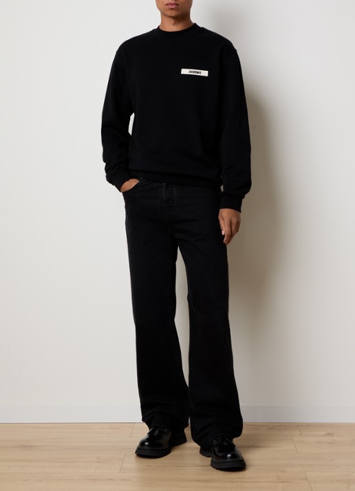 Jacquemus Sweater met logo - voorkant 2 zwart