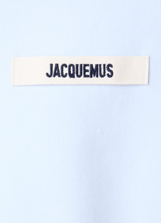 Jacquemus Sweater met logo - detail 3 lichtblauw